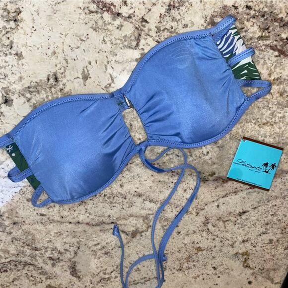 Letarte Maui Hawaii NEW NWT $108 Palm Sugar Bikini Top XS - Picture 9 of 12